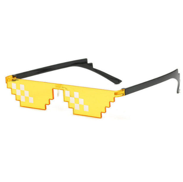 Minecraft pixel bril - Geel