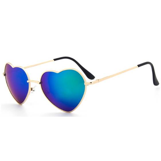 Hartvormige zonnebril - Blauw/Paars