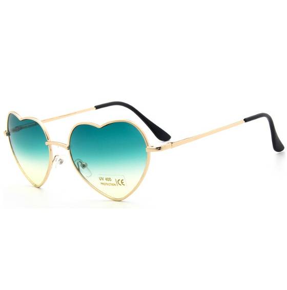 Hartvormige zonnebril - Turquoise